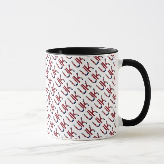 Tasse Royaume-Uni Union Jack British Drapeau Typographie (Droite)