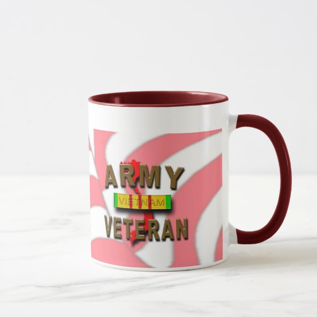 Tasse Ruban de service de combattant de Vietnam, ARMÉE (Droite)