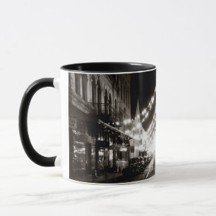 Tasse Rue Fort d'Honolulu en 1942 à la nuit