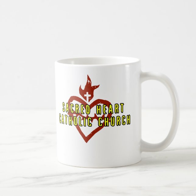 Tasse sacrée d'église catholique de coeur (Droite)