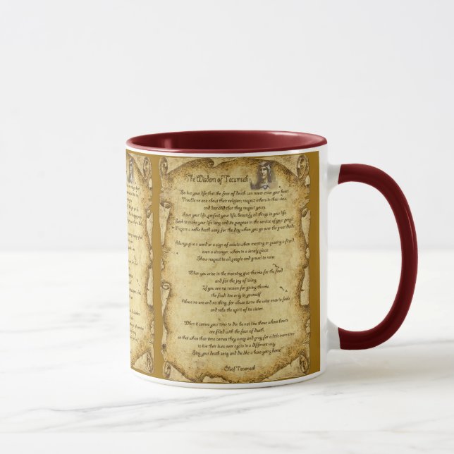 Tasse Sagesse amérindienne du chef Tecumseh (Droite)