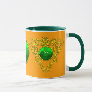 TASSE SAINT PATRICK'S CELTIC KNOTS COEUR AVEC SHAMROCK