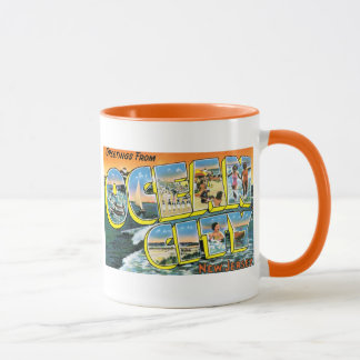 Tasse Salutations de la ville d'océan, NJ