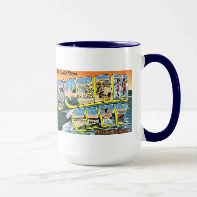 Tasse Salutations De Ocean City, NJ (Droite)