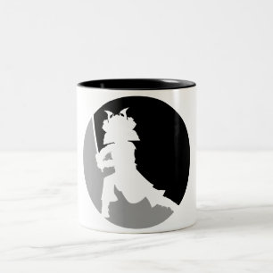 Tasse samouraï de silhouette de guerrier