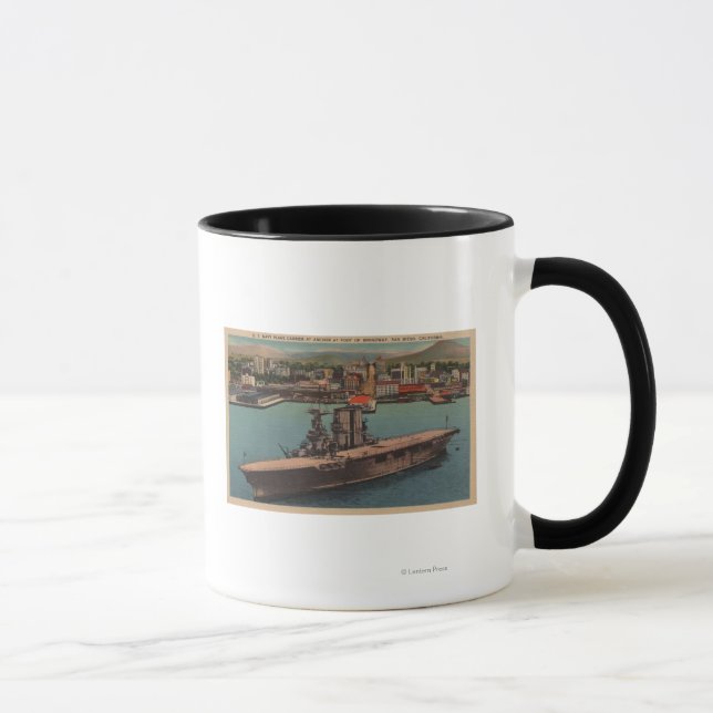 Tasse San Diego, CA - Voir porte-avions de la marine amé (Droite)