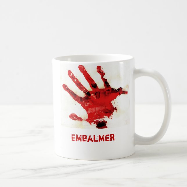 Tasse sanglante d'impression de main d'embaumeur (Droite)