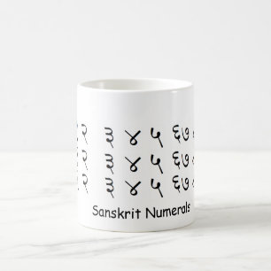 Tasse Sanskrit de chiffres