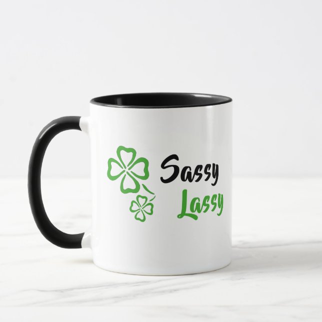 Tasse Sassy Lassy avec Shamrock (Gauche)