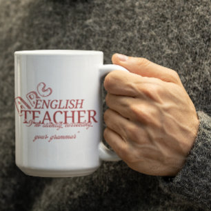 Tasse Sassy personnalisable pour professeurs d'ang