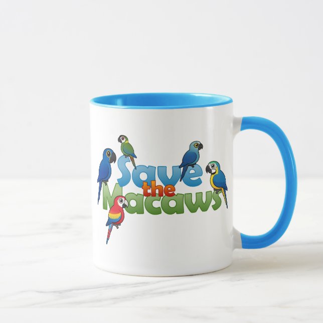 Tasse Sauvez les aras (Droite)