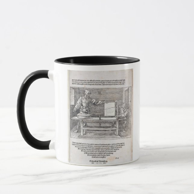 Tasse Scène cours de Durer du "de l'art du dessin", (Gauche)