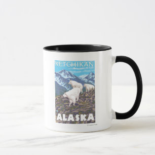 Tasse Scène de chèvres de montagne - Ketchikan, Alaska