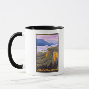 Tasse Scène de gorge du fleuve Columbia avec le point de