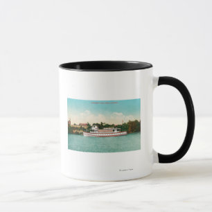 Tasse Scène de la rivière Sacramento avec un bateau