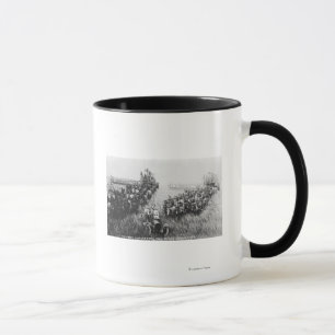 Tasse Scène de moissonneuse de cartel