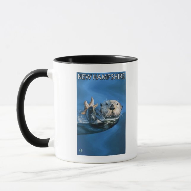Tasse Scène de Otter de mer du New Hampshire (Gauche)