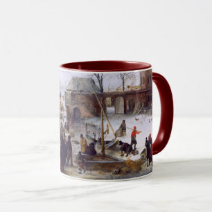Tasse Scène d'hiver Art de Noël Cadeau de Noël