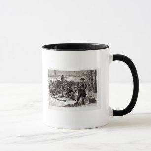 Tasse Scène d'hiver au campement continental d'armée