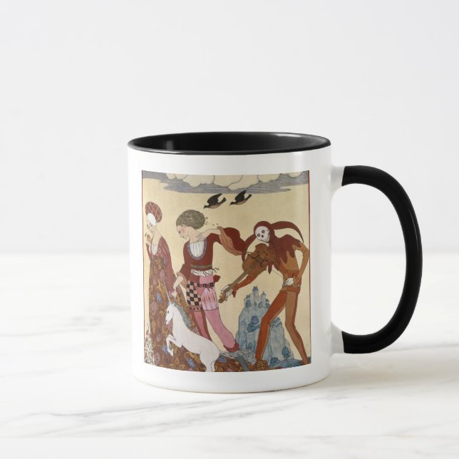 Tasse Scène médiévale par Georges Barbier (Droite)