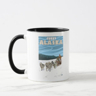 Tasse Scène Sledding de chien - cari, Alaska
