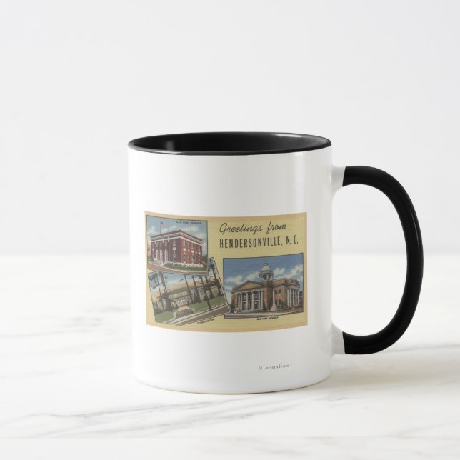 Tasse Scènes de grandes lettres - Hendersonville, NC (Droite)