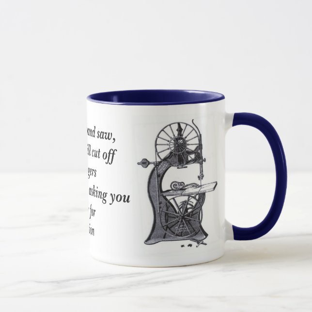 Tasse scie à ruban-révisé, je suis une scie de bande, et (Droite)