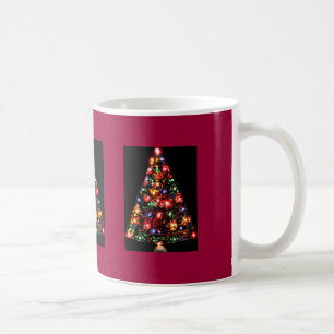 Tasse scintillante triple d'arbre de Noël