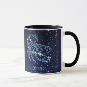 Tasse Scorpio Constellation et signe Zodiaque avec étoi