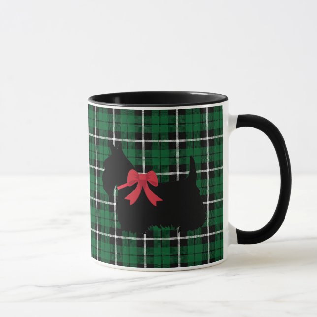Tasse Scottish Terrier, Scotland dog, Kelly green plaid (Droite)