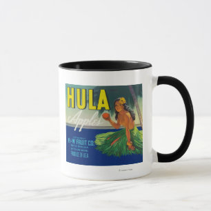 Tasse Seattle, Washington Hula Apple Étiquette