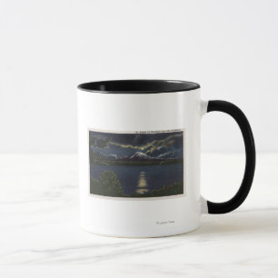 Tasse Seattle, Washington - vue éclairée par la lune de