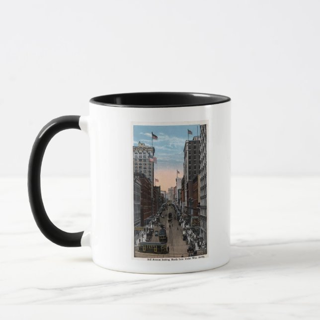 Tasse Seattle, Washington - Vue Nord de la 2e (Gauche)