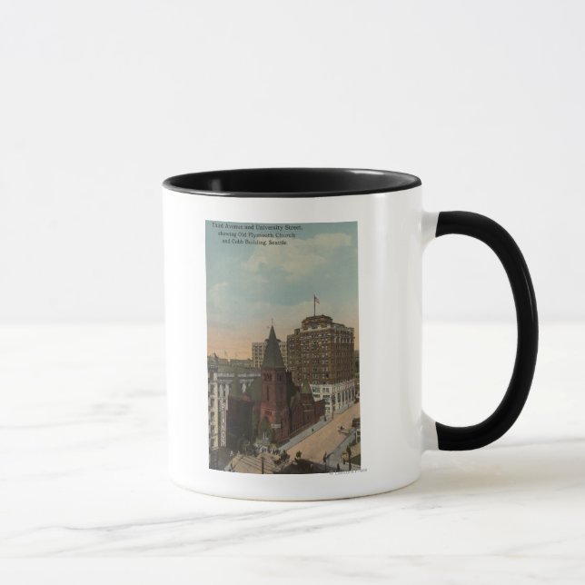 Tasse Seattle, WAThird Avenue et rues universitaires (Droite)