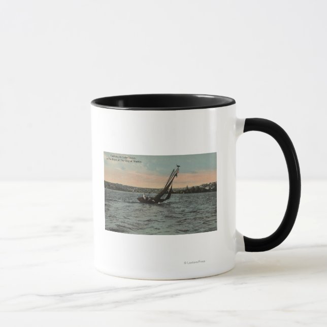 Tasse Seattle, WAYachting sur le lac Union (Droite)