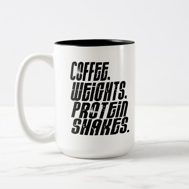 Tasse - secousses de protéine de poids de café de (Gauche)