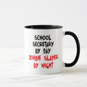 Tasse Secrétaire de l'école Zombie Joke