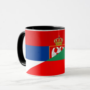 Tasse serbie bulgarie drapeau pays demi symbole