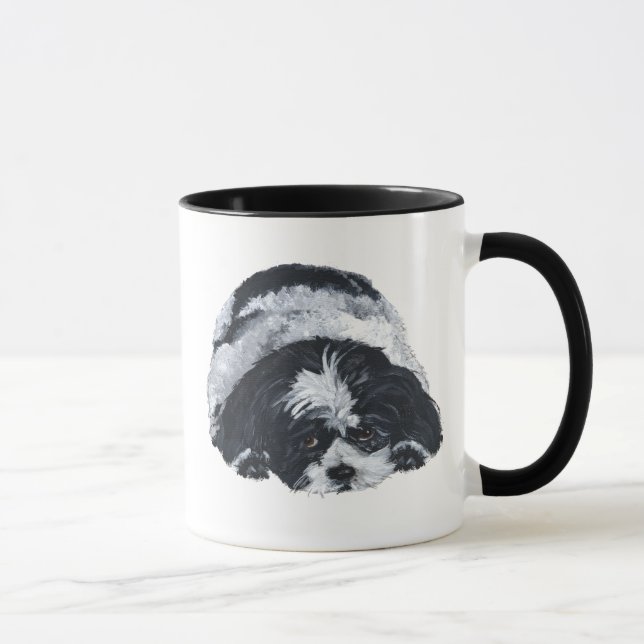 Tasse Shih Tzu noir et blanc (Droite)