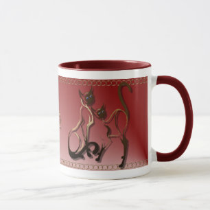 Tasse siamoise de 2 minous