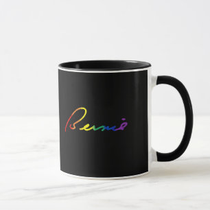 Tasse Signature de fierté de Bernie - arc-en-ciel colore