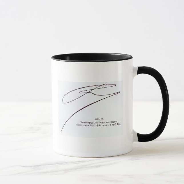 Tasse Signature de Frederick le grand (Droite)