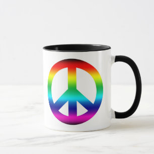 Tasse Signe de paix arc-en-ciel