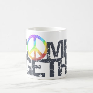 Tasse signe de paix arc-en-ciel Unis ensemble