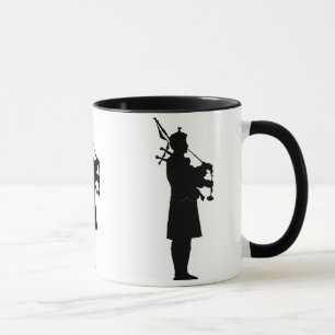 Tasse Silhouette de joueur de cornemuse