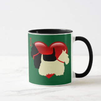 Tasse Silhouette de Terrier écossais noir/roux en forme