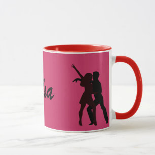 Tasse Silhouette des danseurs de Salsa