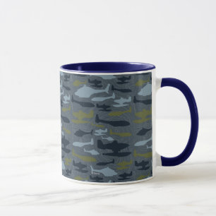 Tasse Silhouettes des plans Motif topographique
