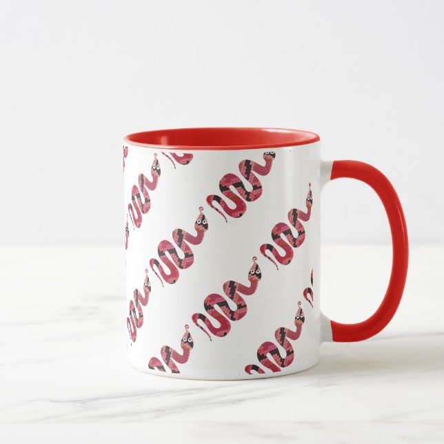 Tasse Silhouettes noires et rouges du serpent (Droite)