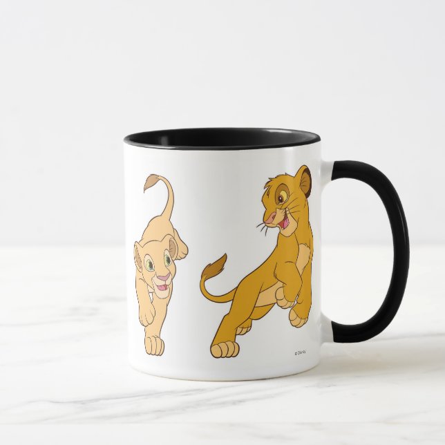 Tasse Simba et Nala du roi Lion jouant à Disney (Droite)